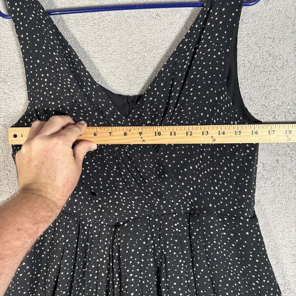 Vintage Talbots Petites Silk Chiffon Dress PXS Polka Dot AOP Faux Wrap Fit Flare - Picture 7 of 14